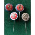 SPORT RELATED PINS -1970`S-80- 4 SOLD TOGETHER