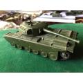 DINKY TOYS-MADE IN ENGLAND BY MECCANO NO 651 CENTURION TANK-ORIGINAL PAINT & TRACKS
