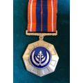 FULL SIZE PRO PATRIA MEDAL-FIXED SUSPENDER WITH ENAMEL FACE-NOT NUMBERED