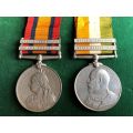 FULL SIZE QSA AND KSA MEDALS -THE QSA NAMED TO 739 PTE C.H.M. CASTLE MAIN FRONTIER LT HORSE -THE KSA