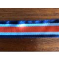 MINIATURE MILITARY MERRIT MEDAL RIBBON-SOLD IN 15 CM PIECES