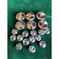 SANDF CHROME TUNIC BUTTONS-WORN POST 2002- 19 IN TOTAL