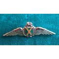 SA AIR FORCE COMMANDO PILOT,GOLD MESS DRESS BREAST BADGE(2000 HOURS FLYING TIME)APPROVED IN 1991-WOR
