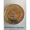 RHODESIA HISTORY BRONZE MEDALLION VOLUE 5-ZIMBABWE-RHODESIA 1978-SIZE 42 MM-GILDED BRONZE-MASS 33,9G