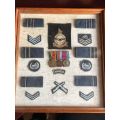 RHODESIA COLLECTION OF MEDALS AND BADGES WITH COMMENDATIONS-JOHN FRANK KLEYNHANS WAS A WARRANT OFFIC
