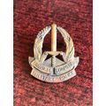 TRANSKEI CORPS OF MILITARY POLICE BRASS CAP BADGE- 2X SCREW LUGS