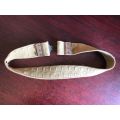 PATTERN 37 WEBBING BELT-WW2 PERIOD WITH BRASS CLASPS-EXTENDED LENGTH 92 CM