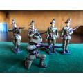 SET OF 5 LEAD SOLDIERS MADE BY WELL KNOWN ARTIST IAN STEWART-NATAL FIELD ARTILLERY C 1925-AVERAGE HE