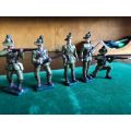SET OF 5 LEAD SOLDIERS MADE BY WELL KNOWN ARTIST IAN STEWART-NATAL FIELD ARTILLERY C 1925-AVERAGE HE