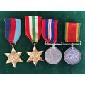 WW2 MEDAL GROUP AWARDED TO 211445 W.M. COMBRINK-THE AFRICA SERVICE MEDAL IN SILVER