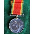 WW2 SINGLE AFRICA SERVICE MEDAL (SILVER) AWARDED TO  W 297804 C.E. COLLINS