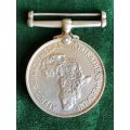 WW2 SINGLE AFRICA SERVICE MEDAL (SILVER) AWARDED TO 89690 R.V. REDMAN