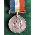 SOUTH AFRICAN MEDAL FOR WAR SERVICE (SILVER)-THEY WERE ISSUED UNNAMED