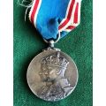 FULL SIZE,SILVER CORONATION MEDAL 1937