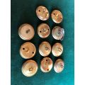 SA NAVY GILT TUNIC BUTTONS- 11 SOLD TOGETHER- DIAMETER 22MM