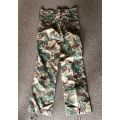 POLICE TASK FORCE-2ND PATTERN CAMO TROUSERS-SIZE 32- PIPE LENGTH 75 CM -GOOD CONDITION-LABELLED