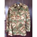 POLICE TASK FORCE 2ND PATTERN CAMO LONG SLEEVE SHIRT-SIZE MEDIUM-MEASURES 56 CM ARMPIT TO ARMPIT-CON