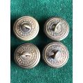 CAPE MOUNTED POLICE BRASS BUTTONS-4 SOLD TOGETHER 1904-1913-DIAMETER 17 MM