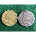 2X GEORGE 111 TOKENS SOLD TOGETHER -DIAMETER 25,5 MM- BRASS