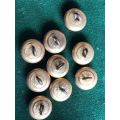 SA TUNIC BUTTONS GILT (PERMANENT FORCE) WORN FROM 1923-1945-IN TOTAL-DIAMETER 13 MM