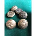 SA TUNIC BUTTONS GILT (PERMANENT FORCE) WORN FROM 1923-1945- 6 IN TOTAL- DIAMETER 25 MM