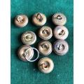 UNIVERSAL BRITISH TUNIC BUTTONS- 10 SOLD TOGETHER-DIAMETER 16 M