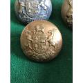 UNION COAT OF ARMS BRASS TUNIC BUTTONS-WORN FROM 1913-DIAMETER 25 MM-SOLD IN BATCHES OF 10 TOGETHER