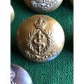 SA MEDIC CORPS BRASS TUNIC BUTTONS-WORN FROM 1923- 11 SOLD TOGETHER-DIAMETER 16 AND 25 MM