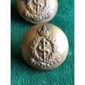 SA MEDICAL CORPS BRASS TUNIC BUTTONS-WORN FROM 1923- 8 SOLD TOGETHER-DIAMETER 25 MM