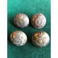 SAP BRASS TUNIC BUTTONS-WORN BY EUROPEANS PRE 1952-DIAMETER 25 MM- 4 SOLD TOGETHER