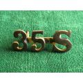 SA POLICE COLLAR NUMERAL FROM CONSTABLE TO 1ST CLASS SERGEANT-1930-ONE -LUGS INTACT