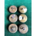 SA RAILWAY POLICE BUTTONS- 6 IN TOTAL-LARGE-DIAMETER 28 MM