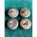 ROYAL ENGINEERS TUNIC BUTTONS-4 SOLD TOGETHER -KINGS CROWN-DIAMETER 25 MM