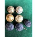ROYAL NAVY TUNIC BUTTONS- 7 IN TOTAL-DIAMETER 24 MM