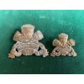 SPECIAL SERVICE BATTALION,GILDING METAL CAP AND BERET BADGE-WORN 1934-1963-COMES WITH ONE COLLAR-LUG