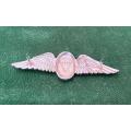 SA PARACHUTE FREEFALL INSTRUCTOR CHROME AND ENAMEL (NO LUCITE) MESS DRESS WING-WORN FROM THE 1970`S-