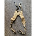 RHODESIAN PATTERN 61/64 LOAD BEARING YOKE-GOOD CONDITION WITH ALL CLIPS AND RINGS-PADDED-CLIPS ARE B