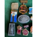 SOVIET RUSSIA NAVAL PINS- SELECTION OF 10 SOLD TOGETHER-CIRCA 1970`S-STICK PINS INTACT