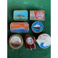 SOVIET RUSSIA NAVY PINS-SELECTION OF 7-SOLD TOGETHER-CIRCA 1980`S- STICK PINS INTACT