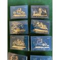 SOVIET RUSSIA,RARE 1970`S-COLLECTABLE NAVY PINS-WAR SHIPS OF THE REVOLUTION-10 SOLD TOGETHER -COME W
