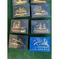 SOVIET RUSSIA,RARE 1970`S-COLLECTABLE NAVY PINS-WAR SHIPS OF THE REVOLUTION-10 SOLD TOGETHER -COME W