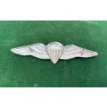SA PARACHUTE FREE FALL,CHROMED AND LUCITE COVERED ENAMEL, WING,WORN FROM THE 1970`S- FULL SIZE2 PINS