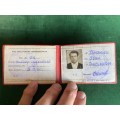 SOVIET RUSSIA-PASS ID ISSUED TO ROMANKO IVAN, HE IS A BUILDER CARPENTER-1980`S