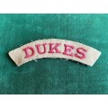 CAPE TOWN RIFLES(DUKES) CLOTH SHOULDER TITLE-1970`S