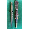 EARLY FAIRBAIRN SYKES FIGHTING KNIFE-RING GRIP PATTERN FROM WW2 PERIOD-ORIGINAL WITH MARKINGS-TOTAL