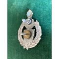 ENGINEERS/1 CONSTRUCTION REGIMENT CAP BADGE-APPROVED IN 1986-2X SCREW LUGS
