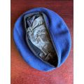 SA ARMY BERET,DARK BLUE,DATED 1969-INSIDE RING MEASURES  52 CM-GOOD CONDITION