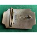BELT BUCKLE-SOUTH AFRICAN MILITARY MGL 40MM SIX SHOT GRENADE LAUNCHER-MEASURES 80X50 MM