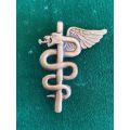 SA MEDICAL SERVICES BRONZE-OPERATIONAL MEDICAL ORDERLY`S BREAST BADGE-APPROVED IN 1984- 2 PINS-ORIGI
