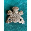 SA ARMOURED CORPS,GILDING METAL BERET BADGE- WORN POST 1963- 2 LUGS